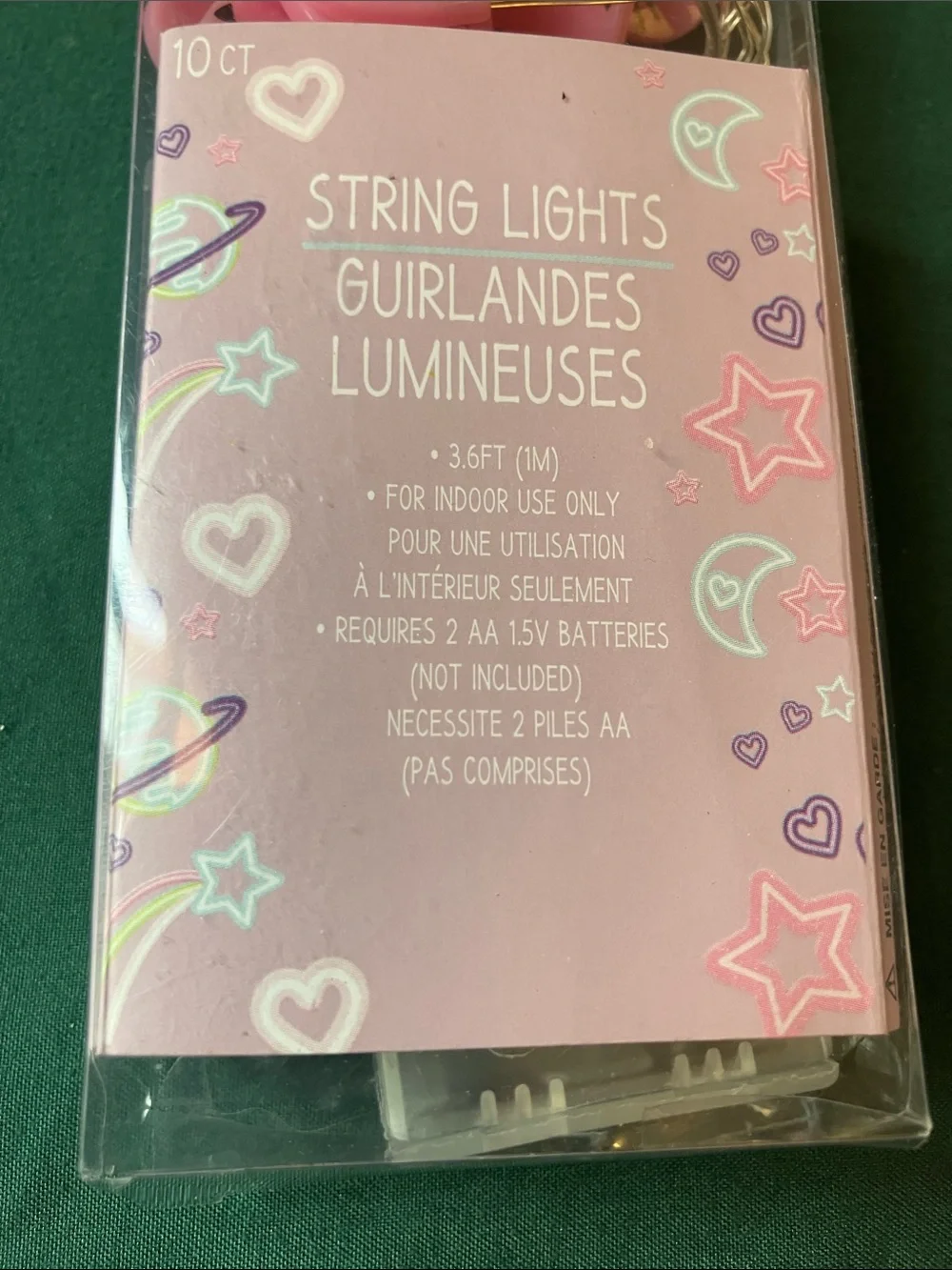 Pink Cat Head String Lights